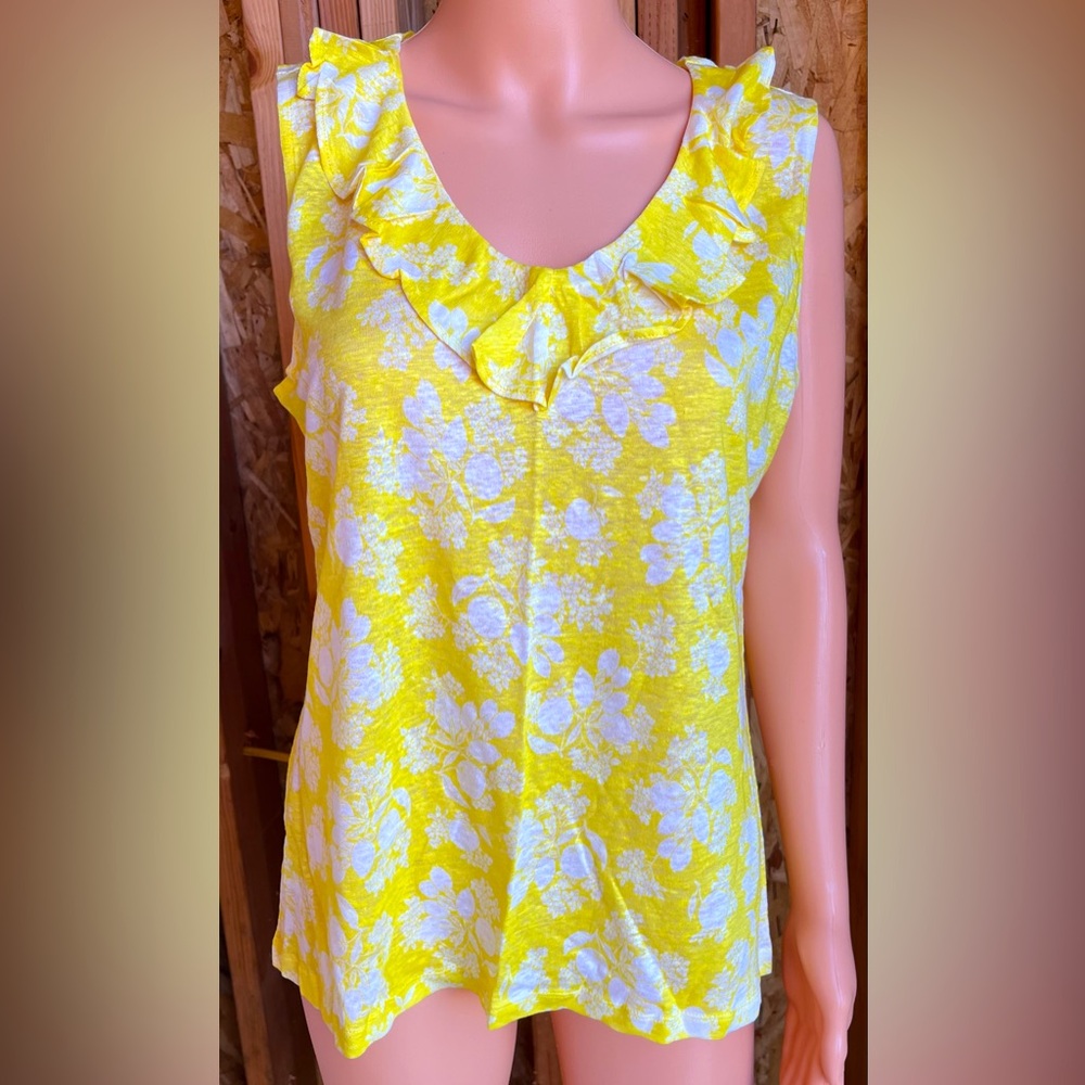 Ann Taylor linen tank top, NWT, size medium.
